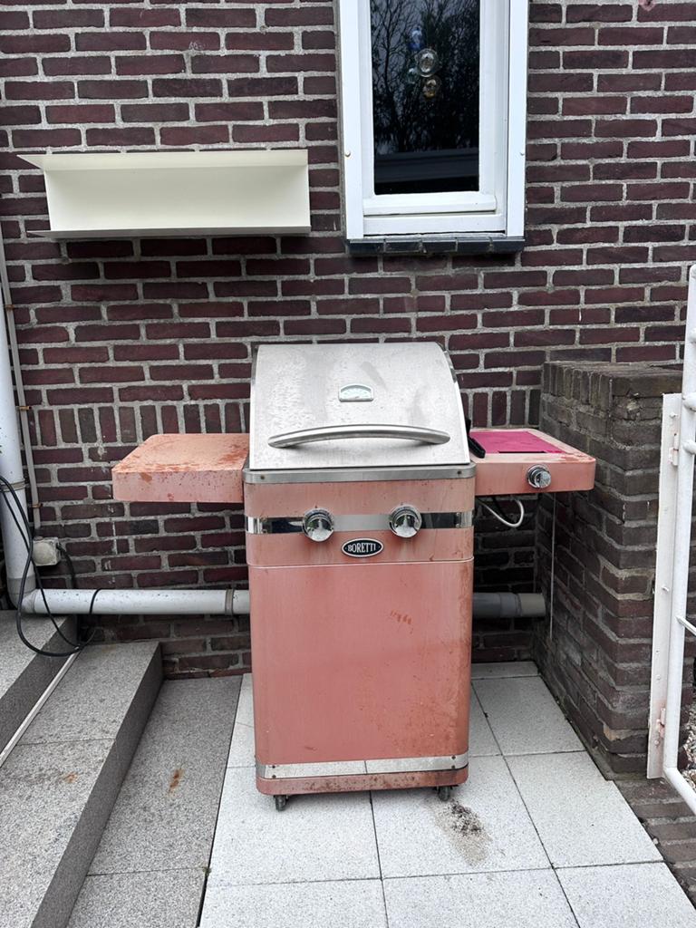Boretti BBQ gas rood, Tuin en Terras, Gasbarbecues, Ophalen, Gebruikt