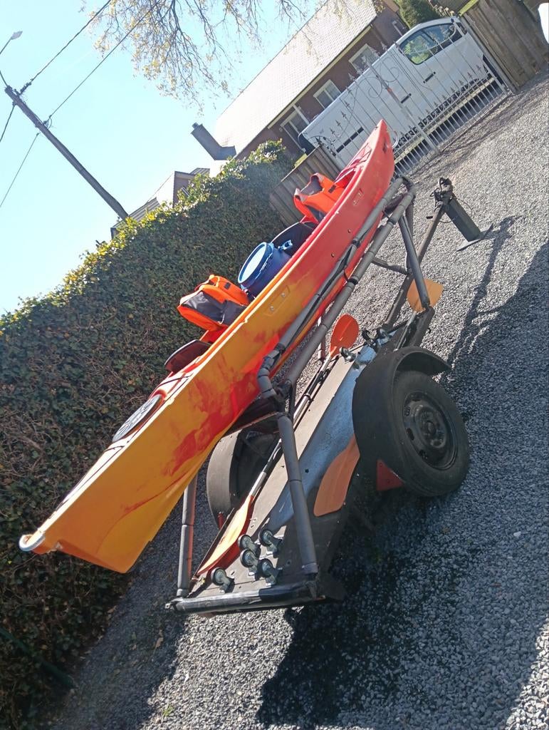 Open kajak kano, Watersport en Boten, Kano's, Ophalen, Kajak, Met peddels