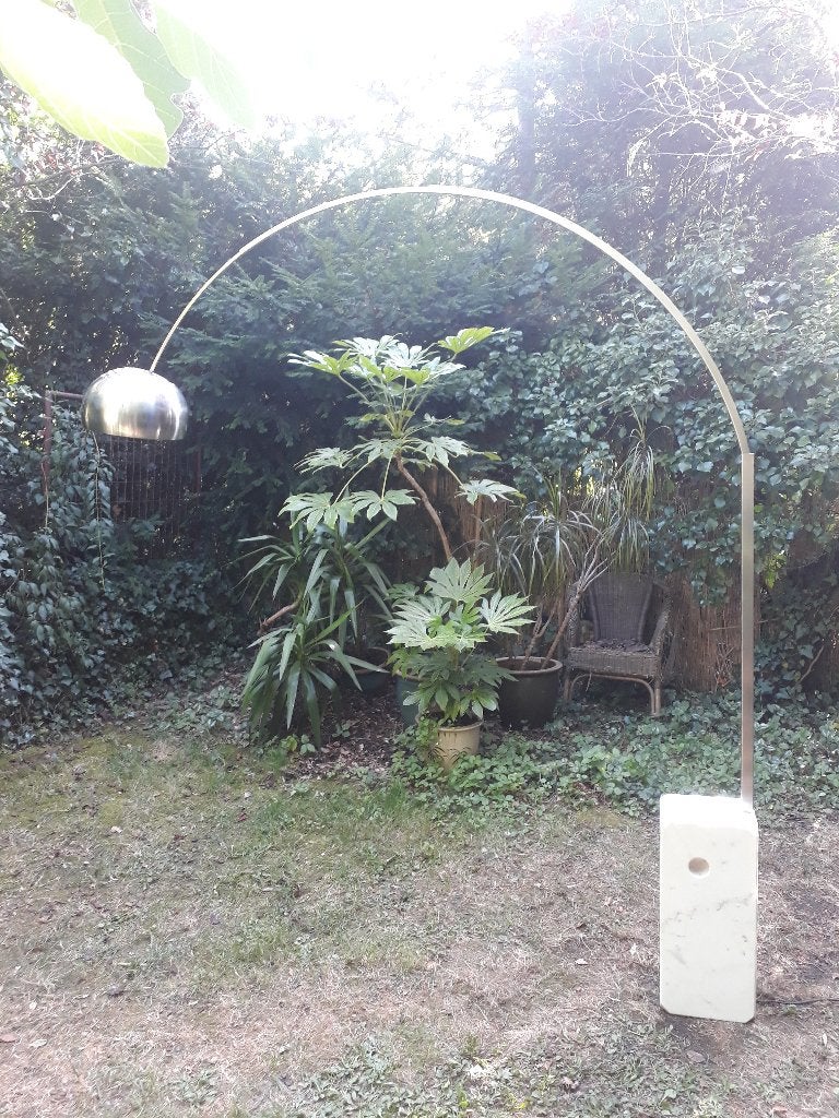 Repro vintage  Flos Arco, Maison & Meubles, Lampes | Lampadaires, Utilisé, 200 cm ou plus, Enlèvement