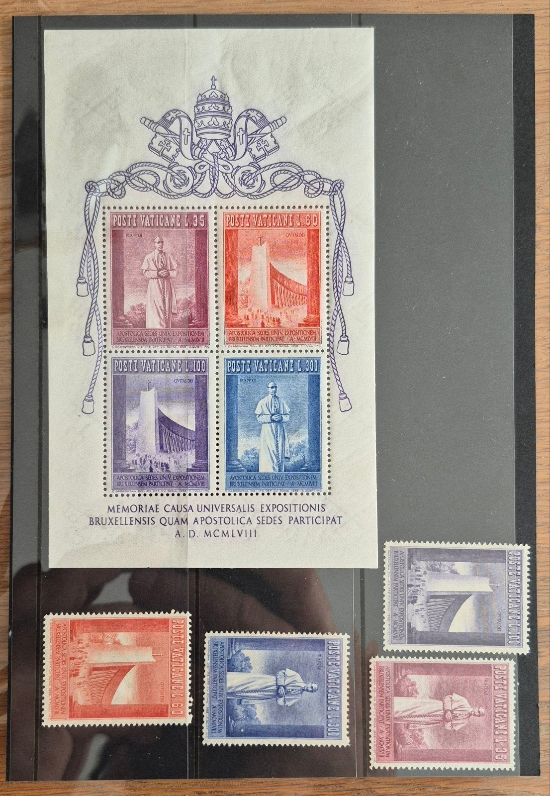 Vaticaan thema Expo 58, Postzegels en Munten, Ophalen of Verzenden, Postfris