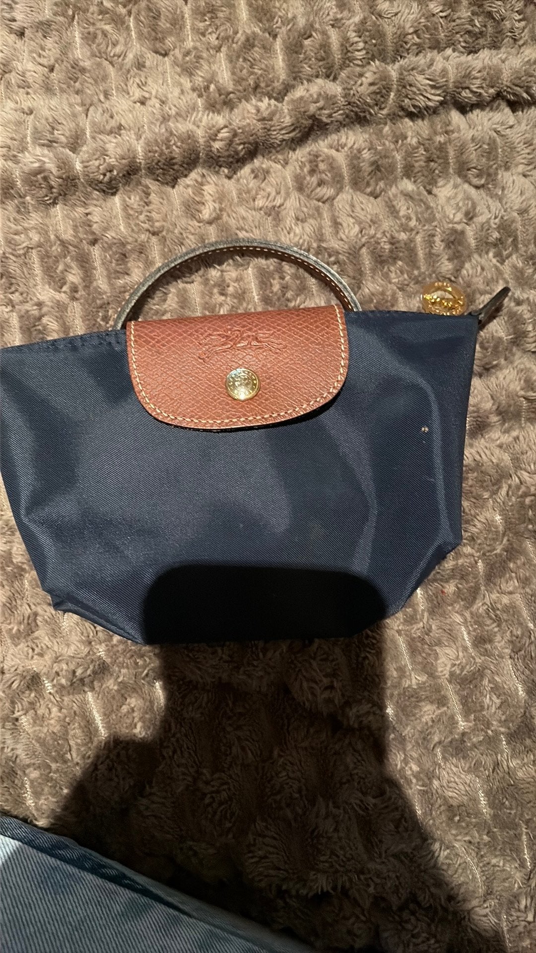 Mini longchamp tasje kleur navy, Ophalen of Verzenden, Zo goed als nieuw