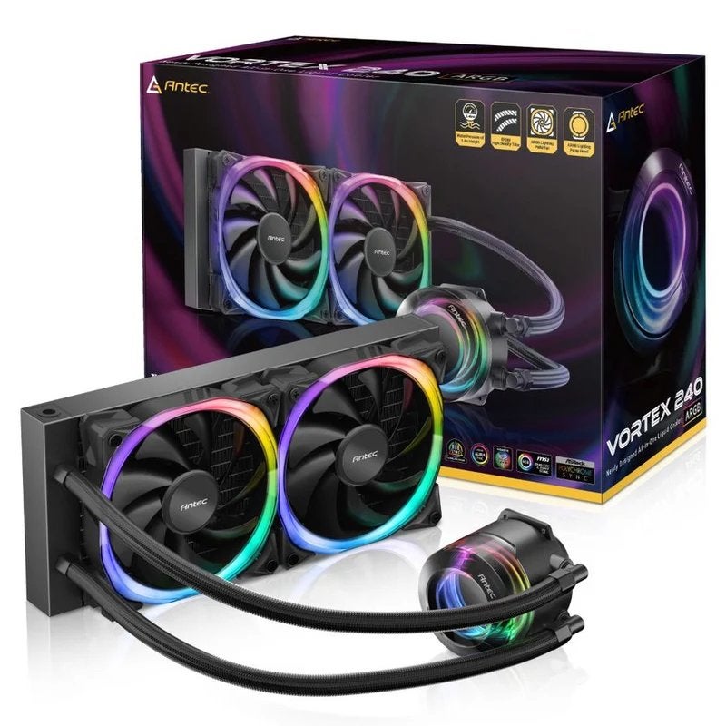 Antec Vortex 240 ARGB AIO Waterkoeling – Nieuw in doos, Informatique & Logiciels, Enlèvement ou Envoi, Neuf, Refroidisseur ordinateur à eau