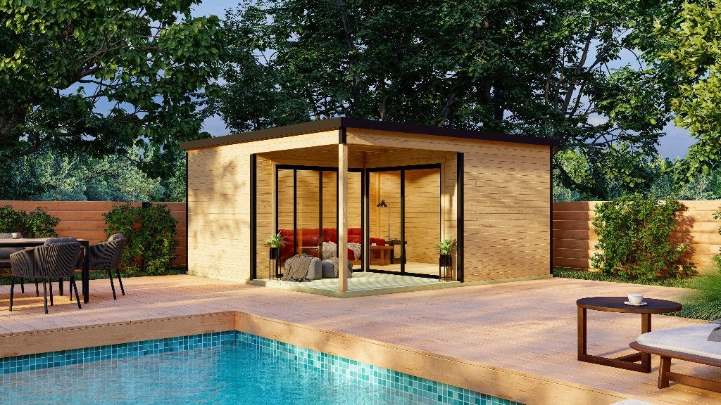 NOUVEAU Cabane en rondins moderne Domeo 6 Loggia Set, Envoi, Neuf