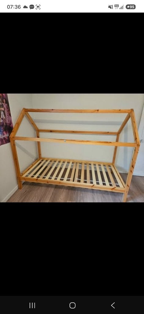 Lit enfant cabane sans le tiroir-lit, Enfants & Bébés, Enlèvement, Comme neuf, 180 cm ou plus, 85 à 100 cm