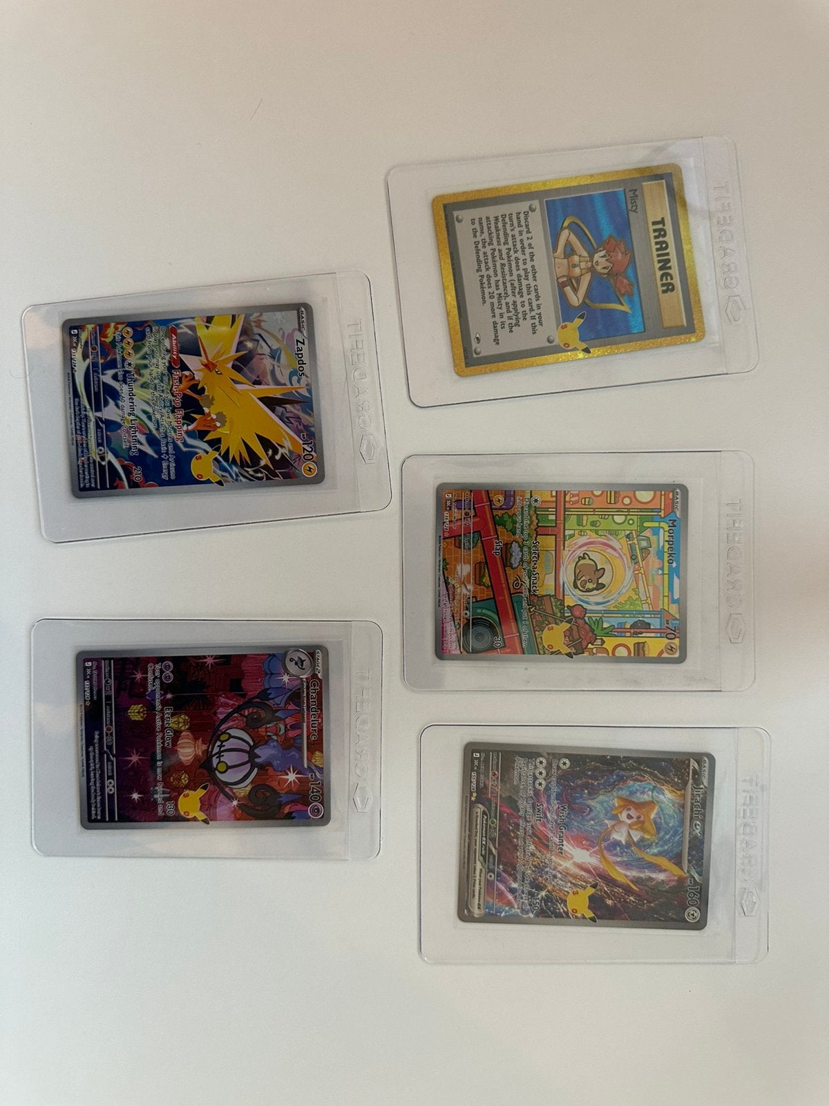 Pokemon 30th anniversary - Misty - Jirachi - Morpeki, Hobby en Vrije tijd, Ophalen of Verzenden, Zo goed als nieuw