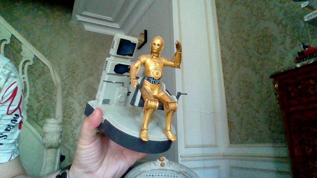 C-3po sur son trône , (qui s 'allume regarder sur mes photos, Antiquités & Art, Enlèvement