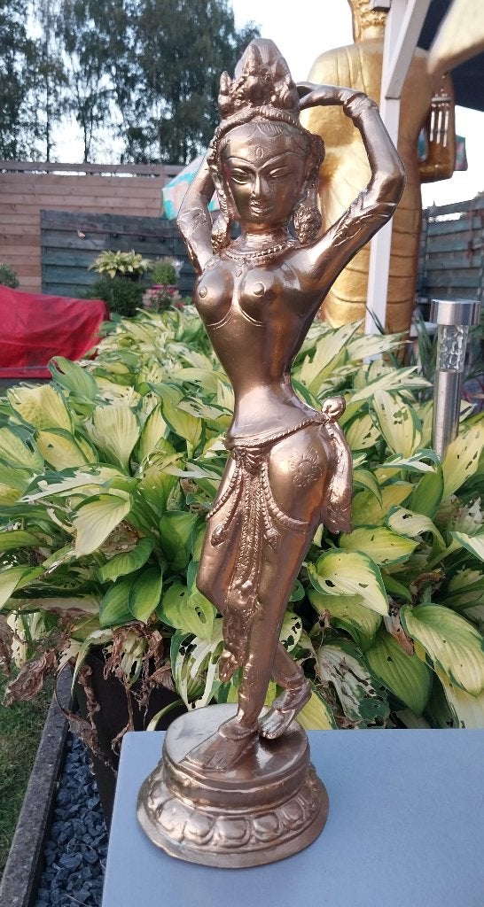 Boeddha Ganesha Tara danseres,brons,Nepal,Buddha,Tempel, Huis en Inrichting, Woonaccessoires | Boeddhabeelden, 43 cm, Ophalen of Verzenden