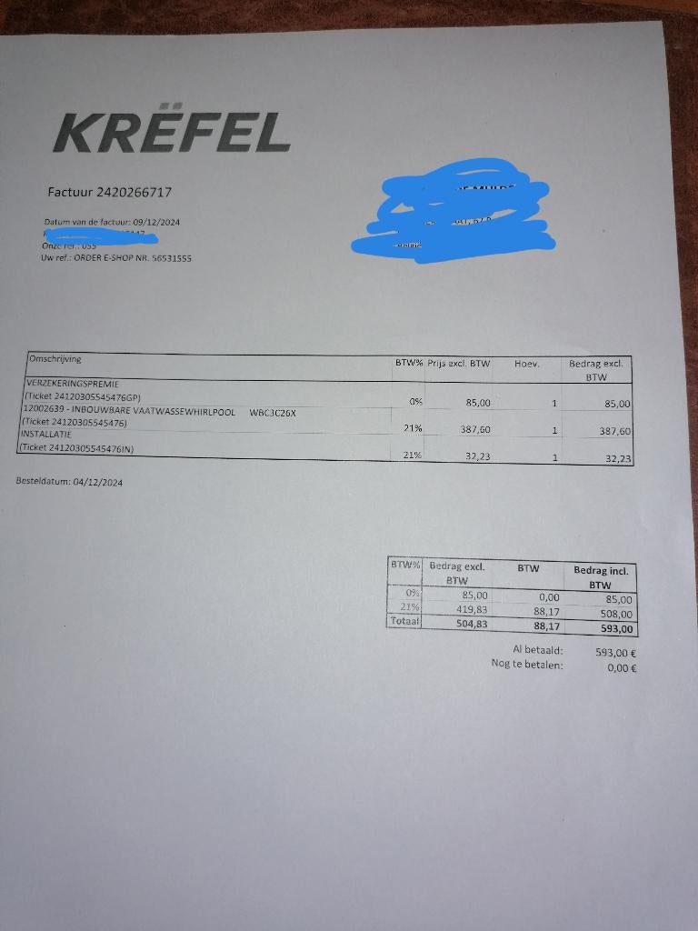 Vaatwas, Elektronische apparatuur, Vaatwasmachines, Ophalen, Zo goed als nieuw, Inbouw