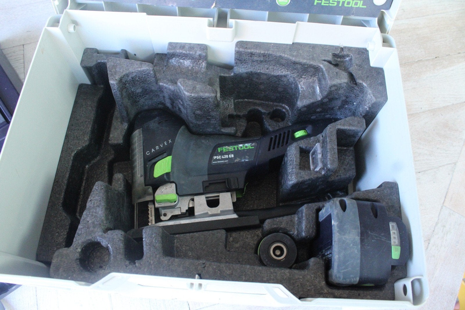 Festool 18volt montage set 2 machines, Decoupeerzaag, 600 tot 1200 watt, Ophalen of Verzenden, Zo goed als nieuw