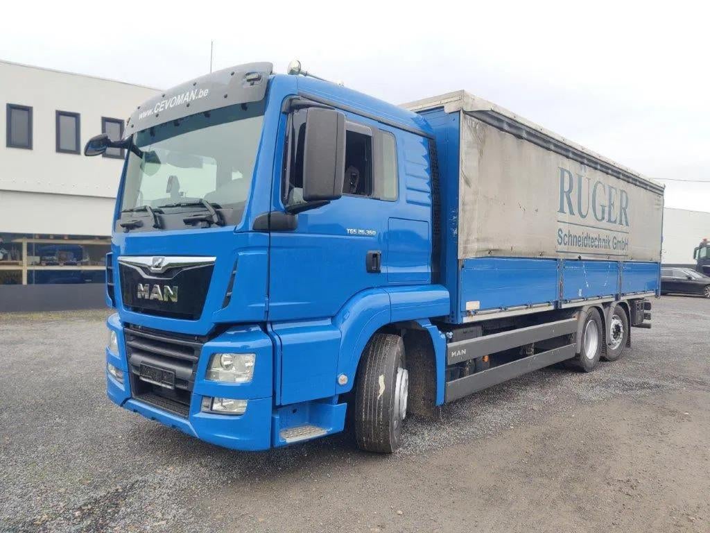 MAN TGS 26.360 Schuifzeil Euro6 (bj 2017), Auto's, Vrachtwagens, Automaat, Blauw, MAN, Bedrijf