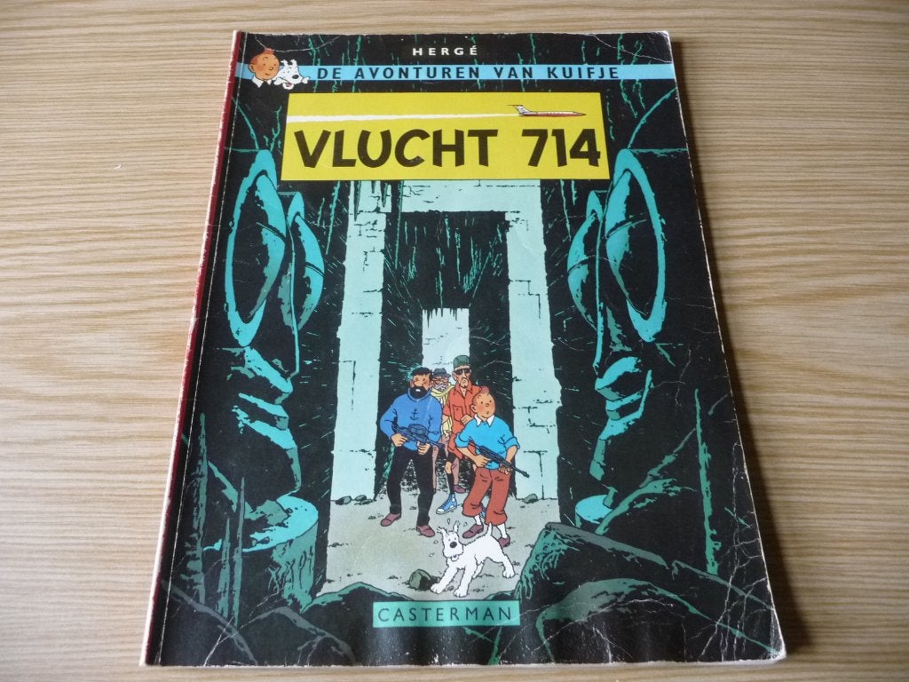 Kuifje - 22. Vlucht 714 - EERSTE DRUK - € 1, Boeken, Gelezen, Eén stripboek, Ophalen of Verzenden, Hergé
