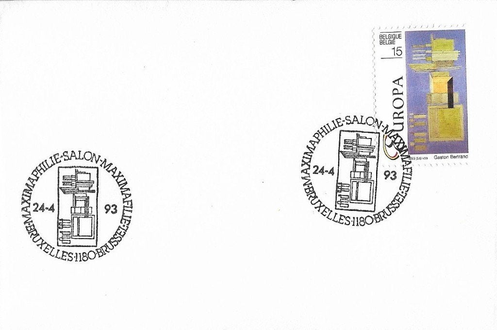 1993 - BELGIQUE - FDC Europe : Art contemporain [Y&T 2501], Timbres & Monnaies, Neuf, Non oblitéré, Art, Avec enveloppe