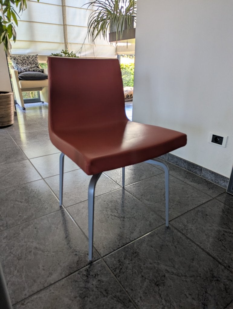 MisuraEmme 4 lederen draai eetkamerstoelen, Ophalen, Gebruikt, Overige kleuren, Leer