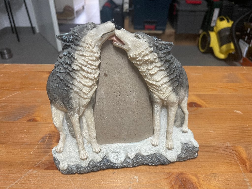 Cadre photo loups, Verzamelen, Beelden en Beeldjes, Ophalen, Zo goed als nieuw