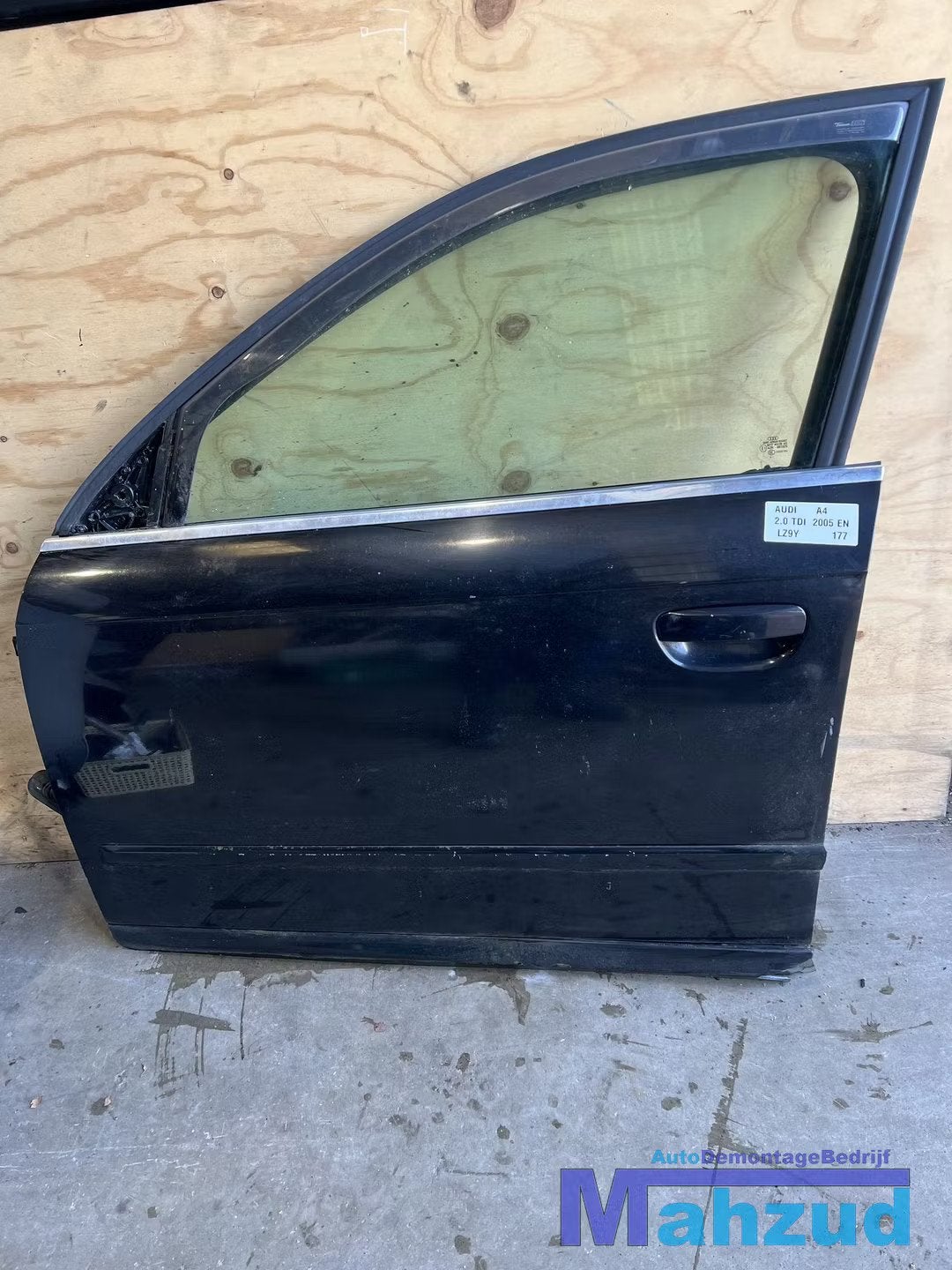 AUDI A4 B7 Sedan ZWART LZ9Y Links voor deur portier 2005-200, Auto-onderdelen, Gebruikt, Deur, AUDI AG, Voor