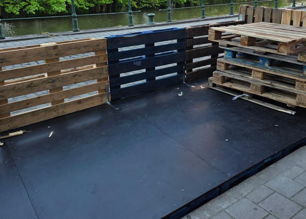 Betonplex en Europaletten, Doe-het-zelf en Bouw, Ophalen, Zo goed als nieuw