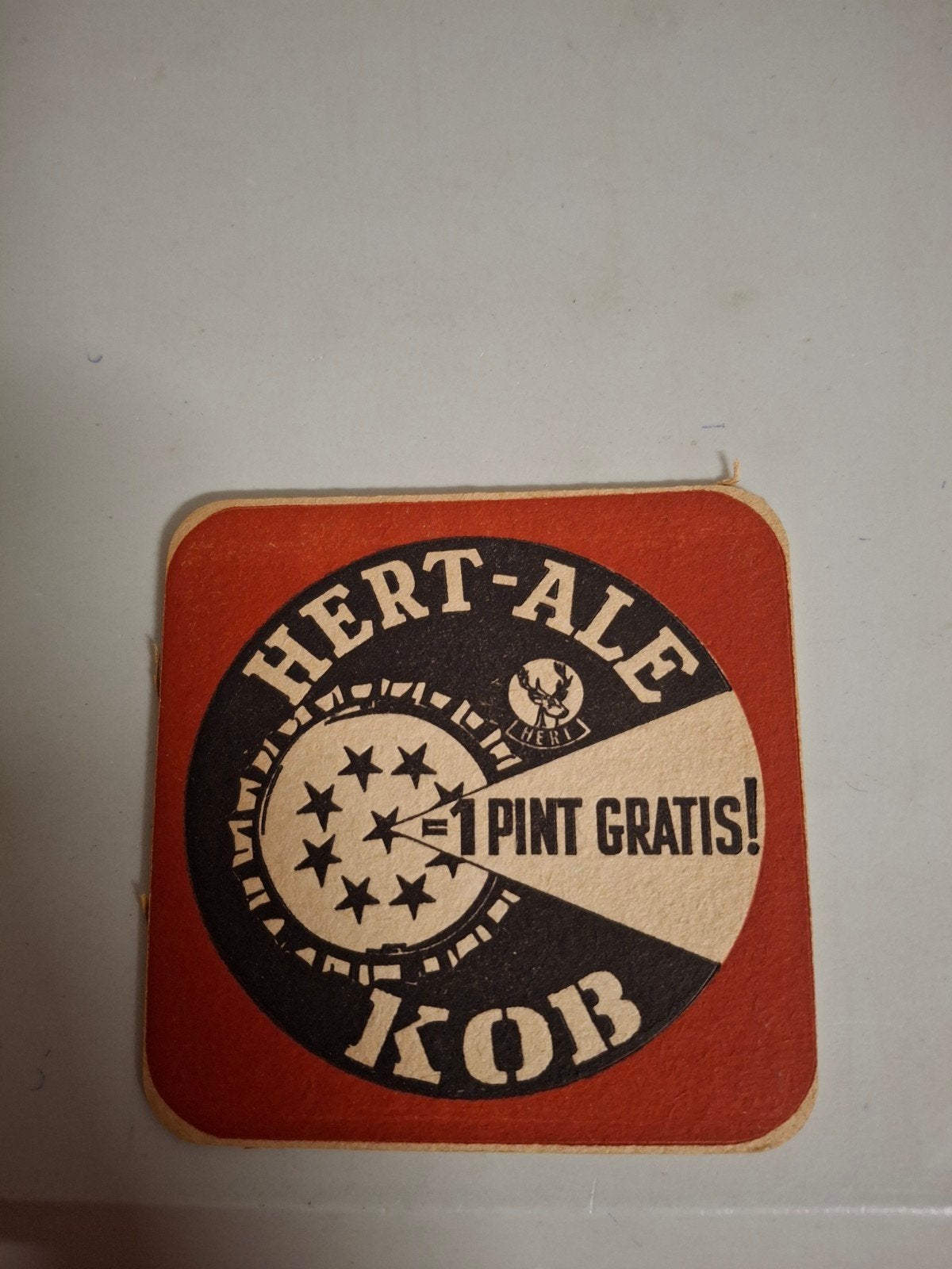 oud bierviltje hert ale kobbegem, Verzamelen, Ophalen of Verzenden