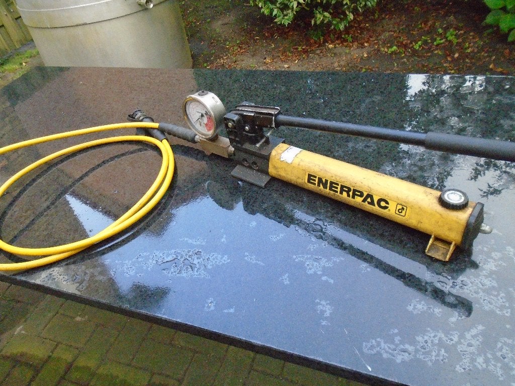 Werkplaatspers, pers, hydrauliek pomp, pomp, Enerpac, Ophalen, Gebruikt