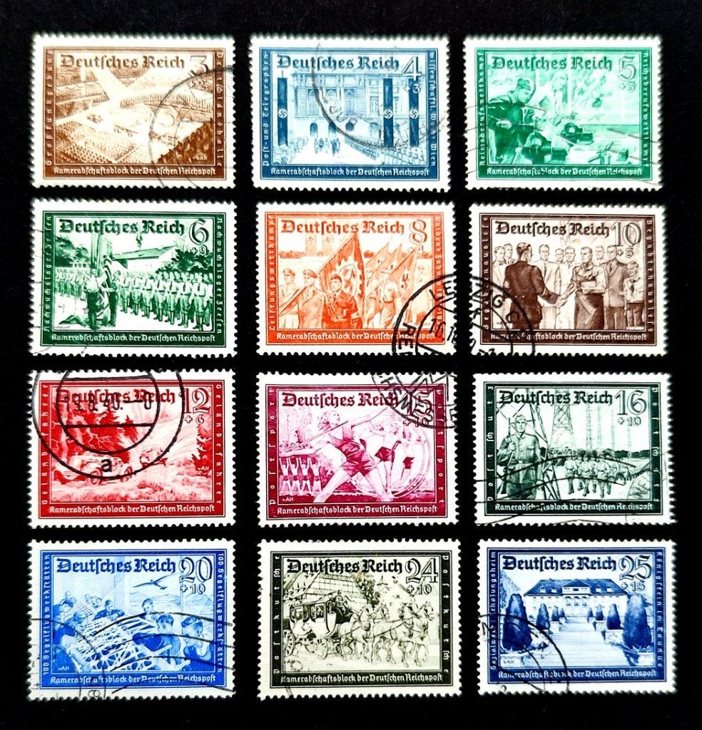 DR: Kameradschaftsblock Deutscher Reichspost 1939 COMPLEET!, Postzegels en Munten, Ophalen of Verzenden, Overige periodes, Gestempeld