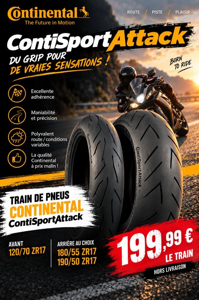 ContiSport Attack bandenset 120/70/17-180 (190) -55/17, Overig, Nieuw, 17 inch, Ophalen of Verzenden