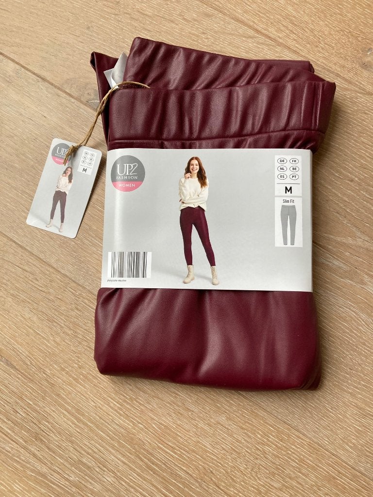 Legging en similicuir bordeaux Up2Fashion taille M, Up2Fashion, Enlèvement ou Envoi, Taille 40/42 (M), Legging