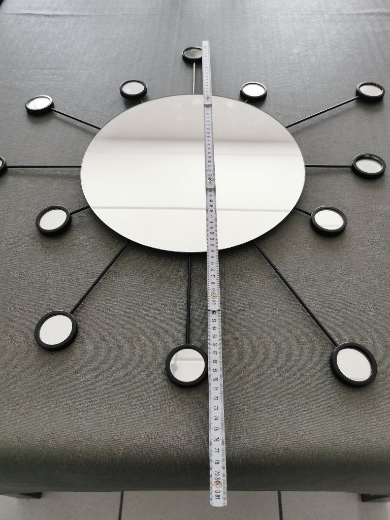 ronde metalen spiegel, Ophalen, Zo goed als nieuw