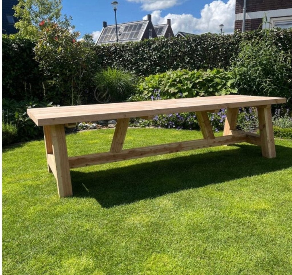 robuuste tuintafel van douglashout, Tuin en Terras, Tuintafels, Ophalen of Verzenden, Nieuw, Rechthoekig, Hout