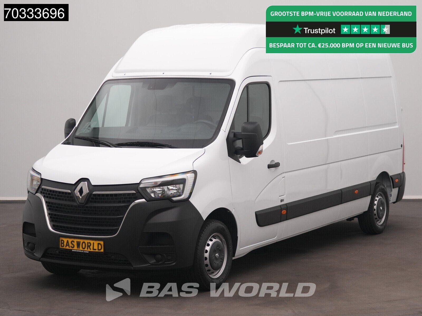 Renault Master 135PK Hoog Dak L3H3 LED Airco Cruise Euro6 L3, 135 pk, Stof, Gebruikt, Euro 6