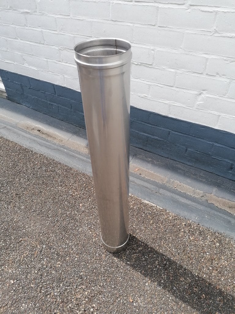 inox buis diam. 150mm van 1m, Ophalen, Inox, Nieuw, Minder dan 2 meter