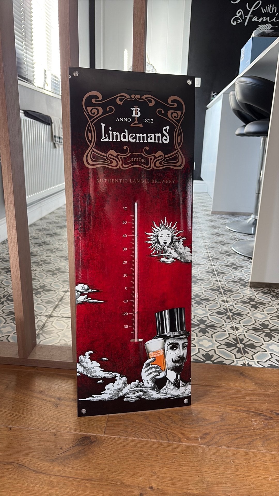 Reclamebord lindemans, Verzamelen, Ophalen of Verzenden, Zo goed als nieuw
