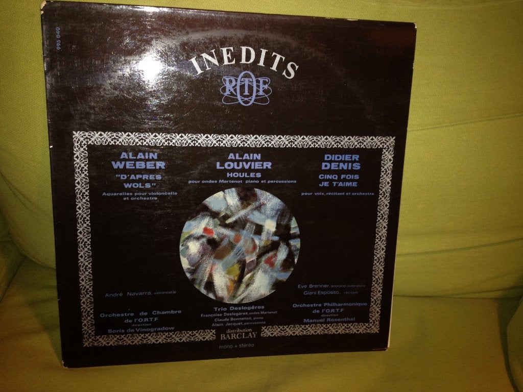 Weber - Louvier - Denis - Ongepubliceerde RTF, LP, Gebruikt, Verzenden, Overige componisten