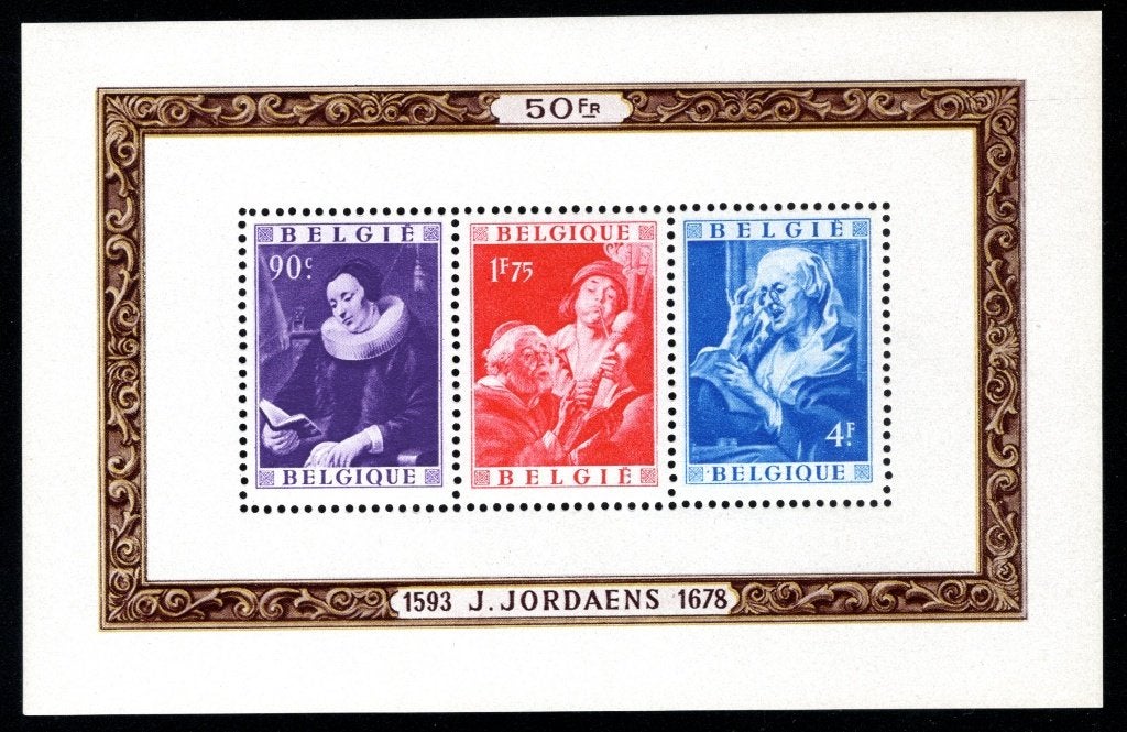 BL27 MNH 1949 - Jacob Jordaens, Envoi, Non oblitéré, Neuf