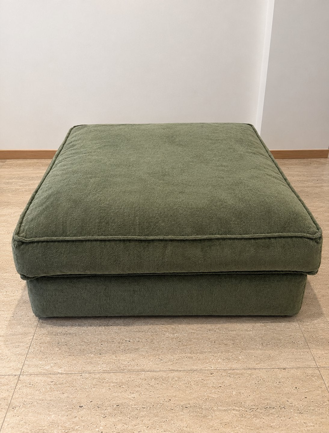 Grote groene poef te koop, Ophalen, Zo goed als nieuw, Stof