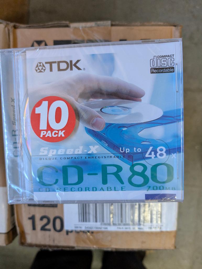 120 Nieuwe TDK CD-R80 Speed-X – Origineel verpakt – NOS, Informatique & Logiciels, Disques enregistrables, Neuf, Cd, Enlèvement