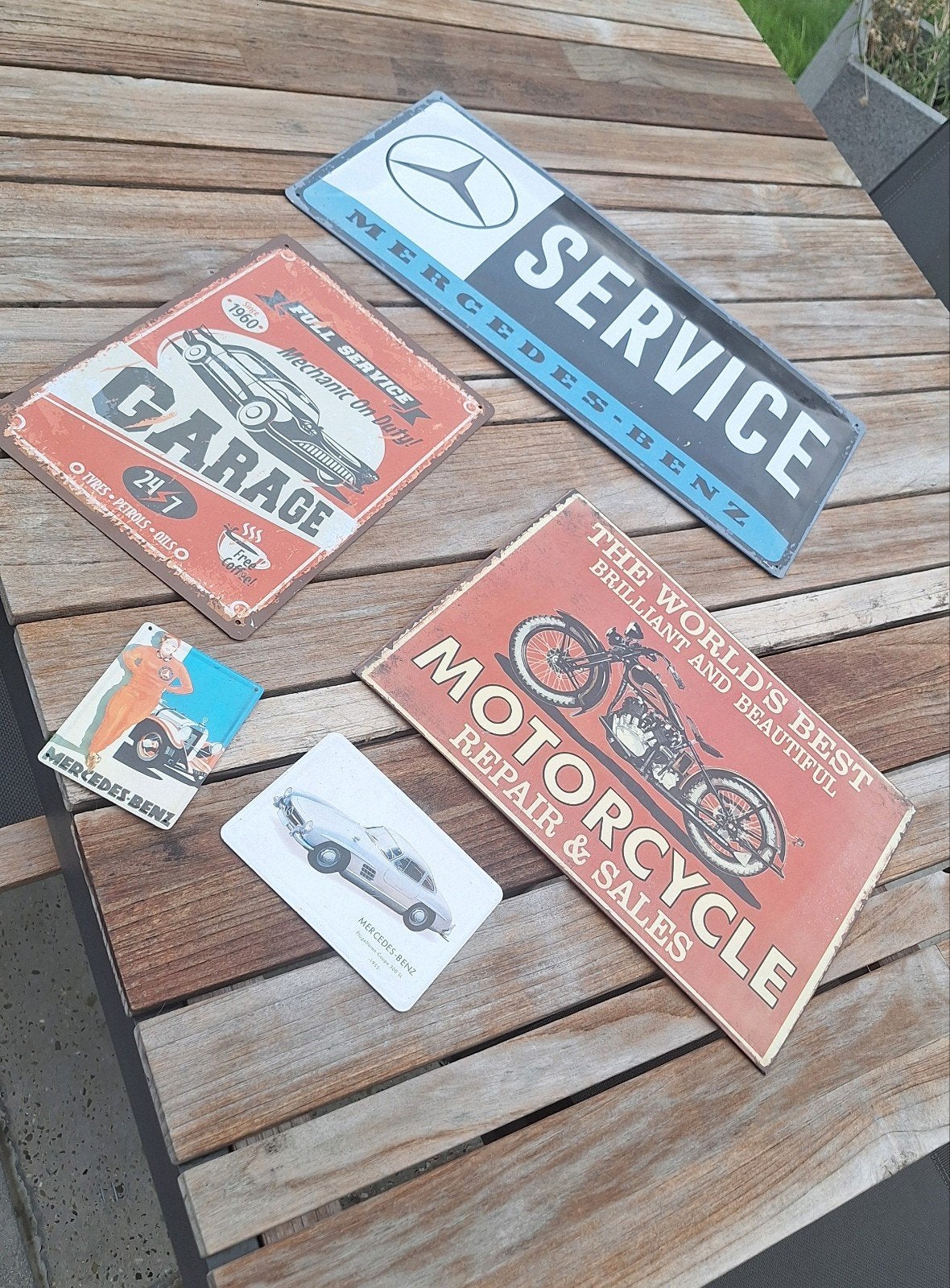 Metalen borden, decoratie,  retro, Enlèvement ou Envoi