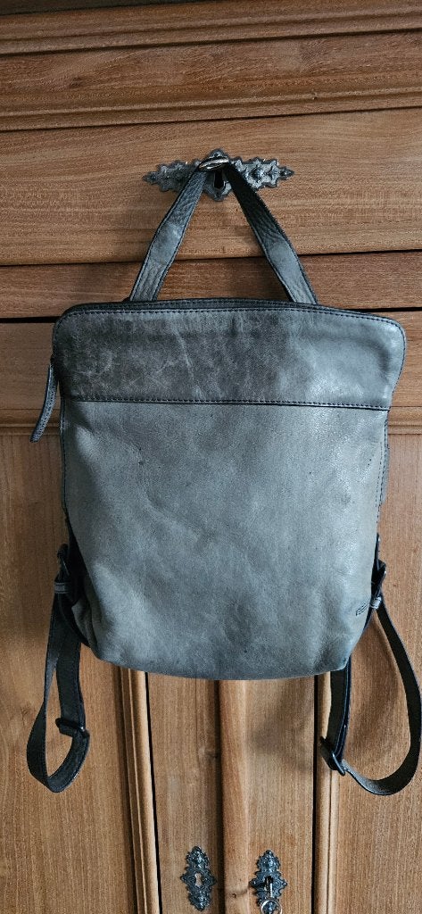 Sac bleu en cuir décoloré, Enlèvement, Utilisé, Bleu, Sac à bandoulière