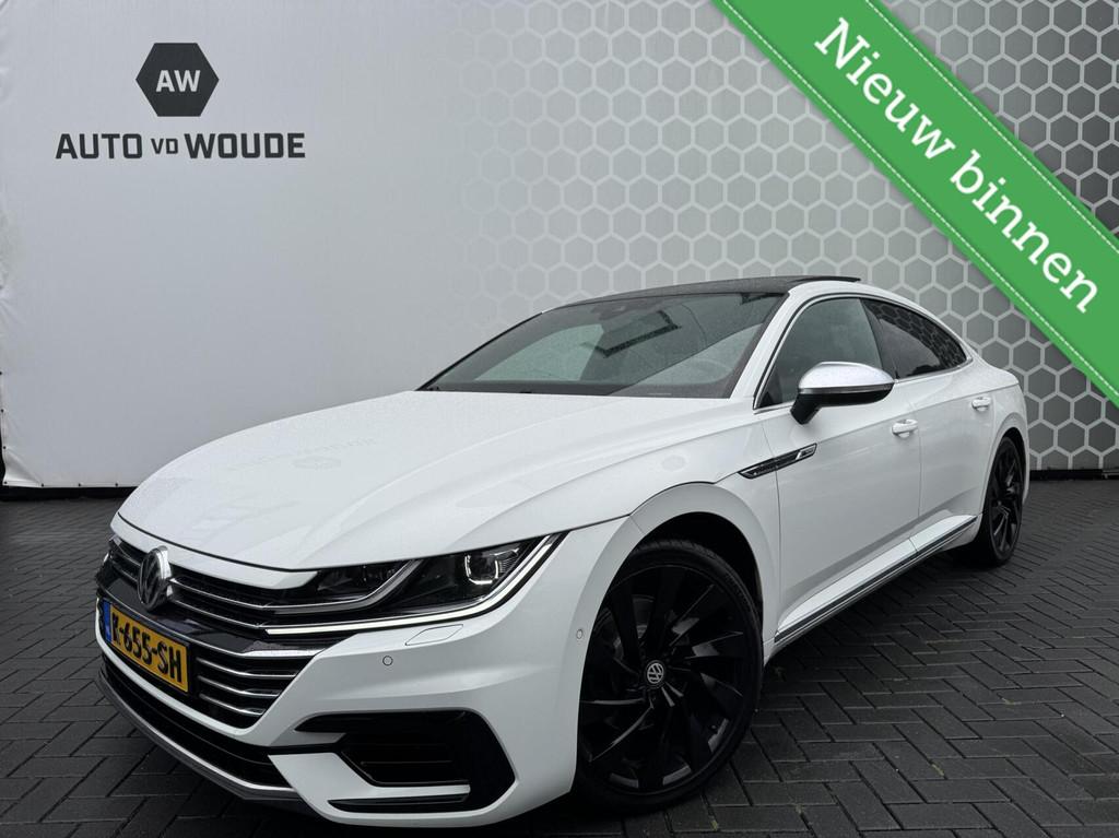 VW Arteon 2.0 TSI Business R-line Exclusive Trekhaak PANO, Auto's, Volkswagen, Arteon, 4 cilinders, Wit, Bedrijf