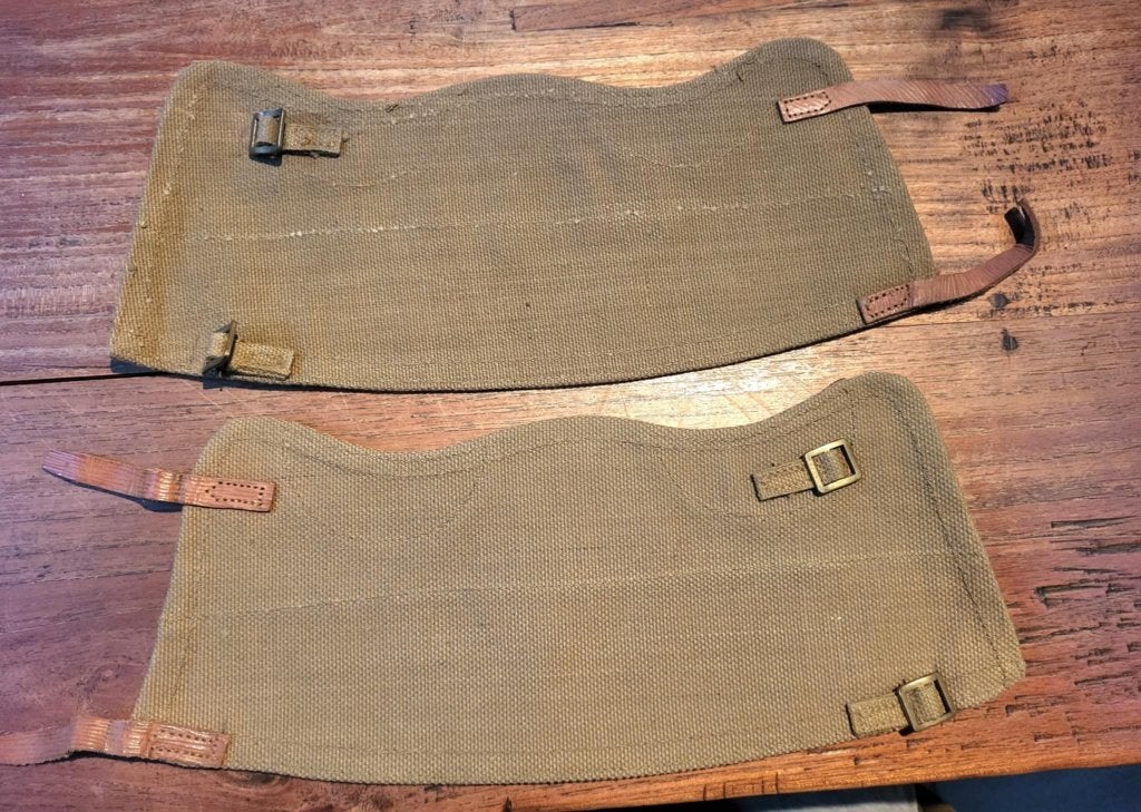 WO2 - set originele Britse gaiters - 1942, Verzamelen, Ophalen of Verzenden, Landmacht, Kleding of Schoenen