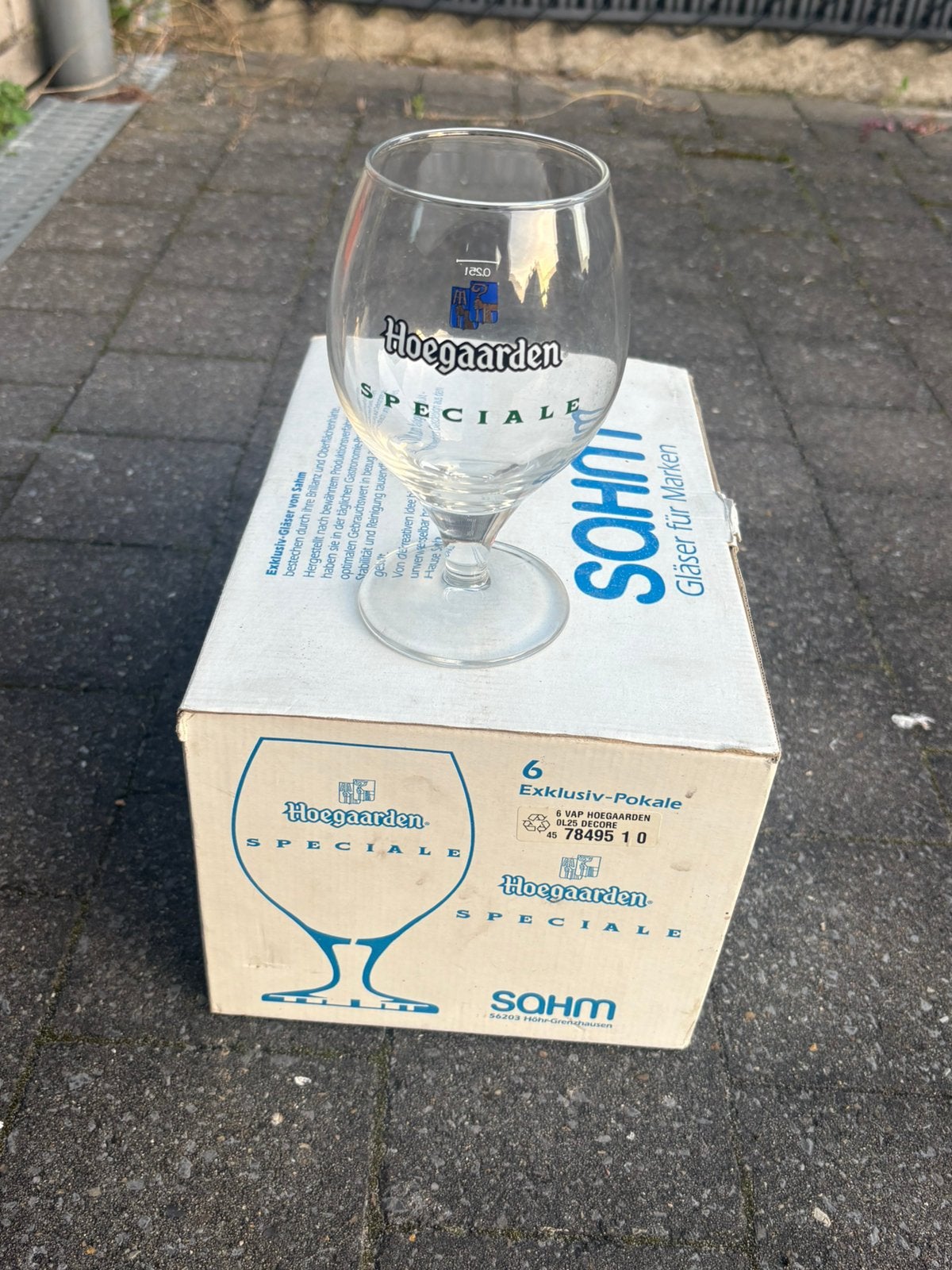 Hoegaarden glazen (6x6), Verzamelen, Ophalen, Zo goed als nieuw