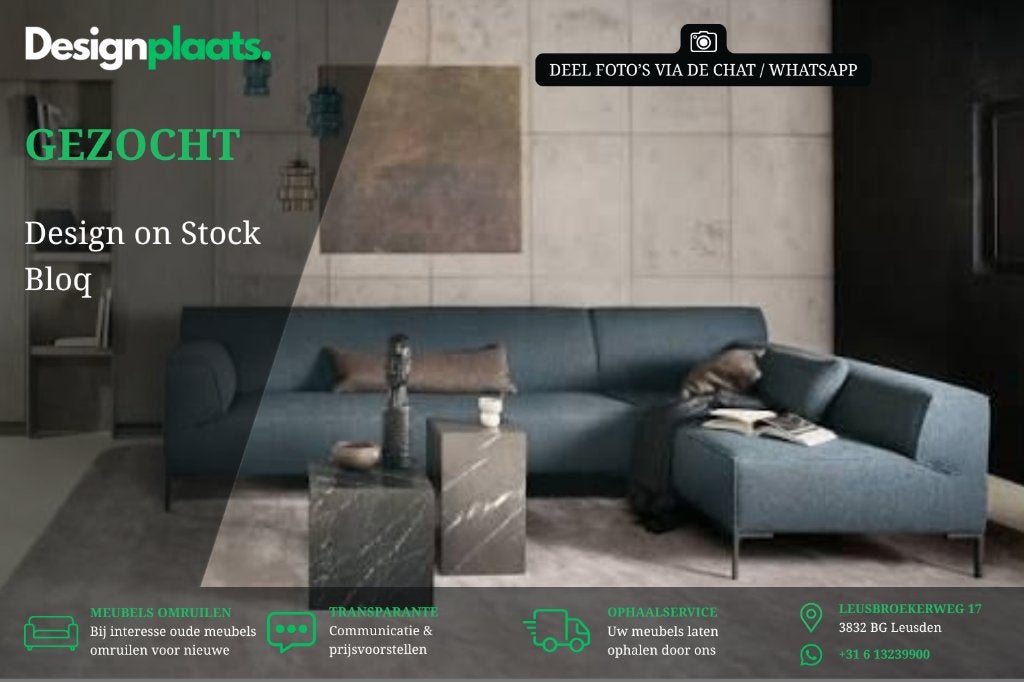 RECHERCHÉ : Design sur Stock Bloq — Achat direct, Enlèvement ou Envoi, Banc d'angle, Design Bankstellen Design on Stock