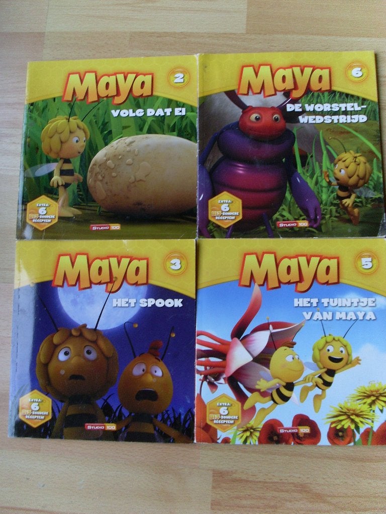 Maya de bij 4 boekjes: 2-3-5-6, Garçon ou Fille, Enlèvement ou Envoi, Fiction général, Comme neuf