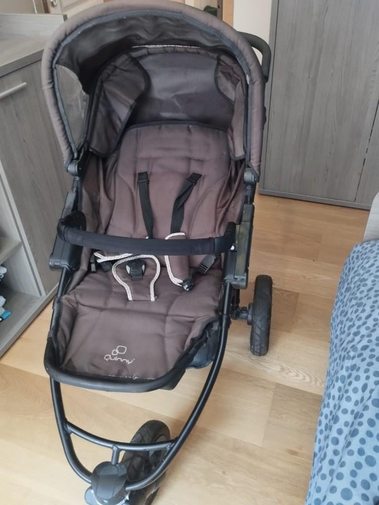 Quinny wandelwagen 3 in 1, Kinderen en Baby's, Kinderwagens en Combinaties, Gebruikt, Quinny, Luchtbanden, Met autostoeltje, Met reiswieg