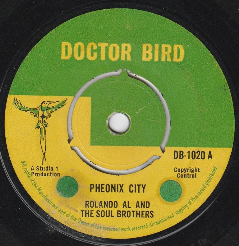 Rolando Al & The Soul Brothers / Pheonix City * Ska *, Enlèvement ou Envoi, 7 inch, Utilisé, Housse de protection extérieure