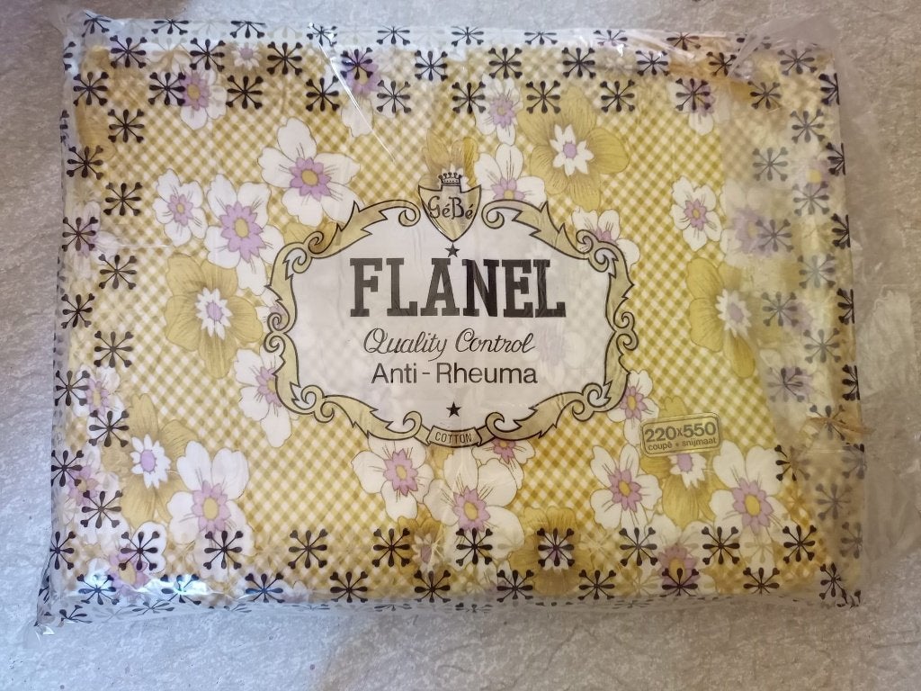 Paar vintage flanellen lakens van 220/250 cm, Huis en Inrichting, Ophalen of Verzenden
