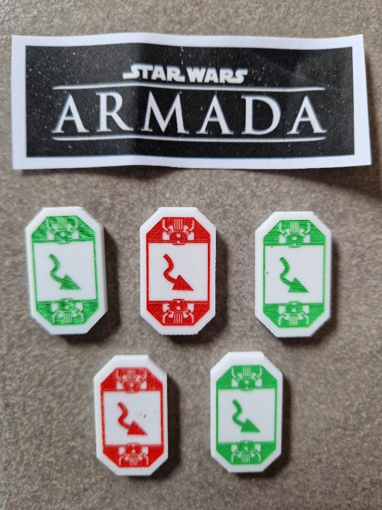 Star Wars Armada 5 Acrylic Evade Tokens red green white FFG, Hobby & Loisirs créatifs, Jeux de société | Jeux de plateau, Comme neuf