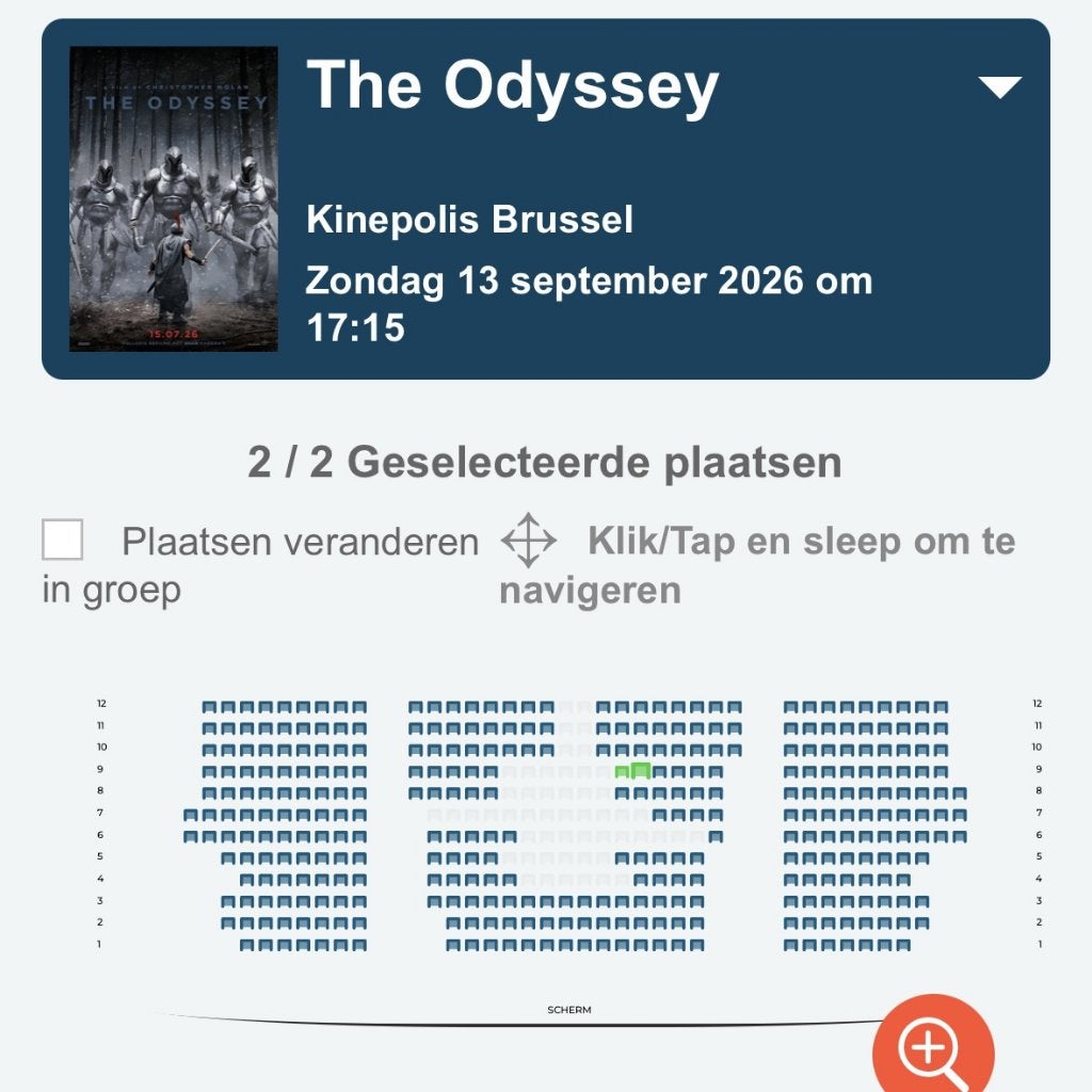 2 fois The Odyssey IMAX 70 mm Bruxelles — 13 septembre 17h15, Tickets & Billets, Deux personnes, Action et Aventure, Conçu pour IMAX