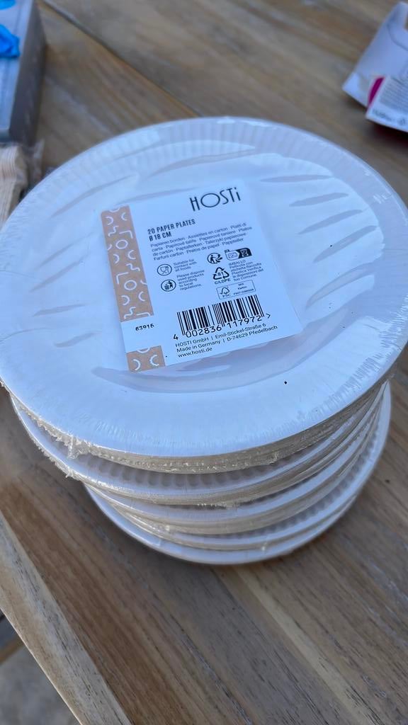 Kartonnen bordjes 18cm, Caravans en Kamperen, Ophalen, Nieuw