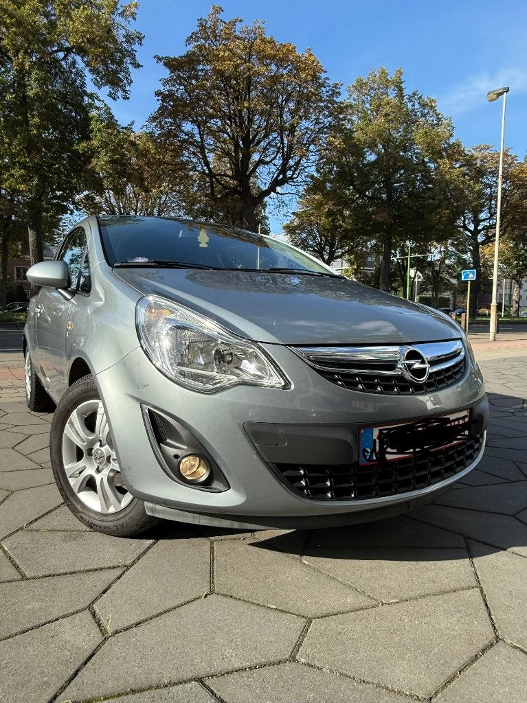 Opel Corsa D 1.4i Automaat Euro5, Zwart, 4 cilinders, Leder en Stof, 5 zetels
