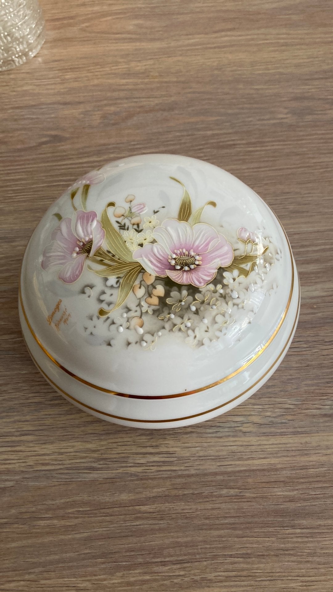 Prachtige porseleinen doosje, potje , Limoges, Frankrijk., Antiek en Kunst, Antiek | Porselein, Ophalen of Verzenden