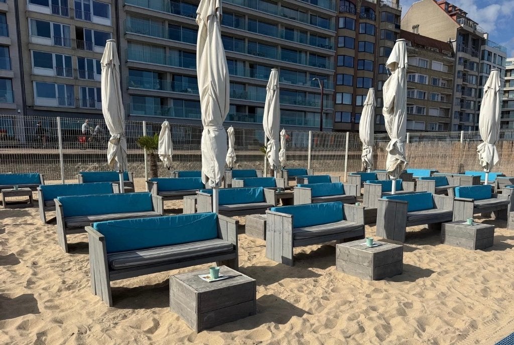 Houten zitbanken - Terras, Tuin en Terras, Ophalen, Gebruikt, Hout